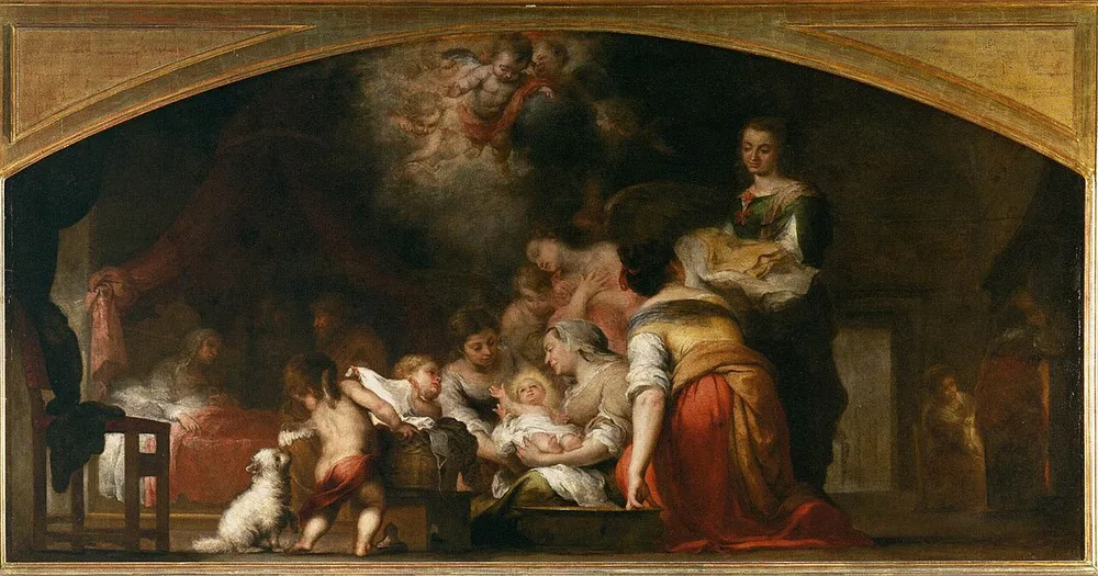 La Naissance de la Vierge, Bartolomé Esteban Murillo, 1661