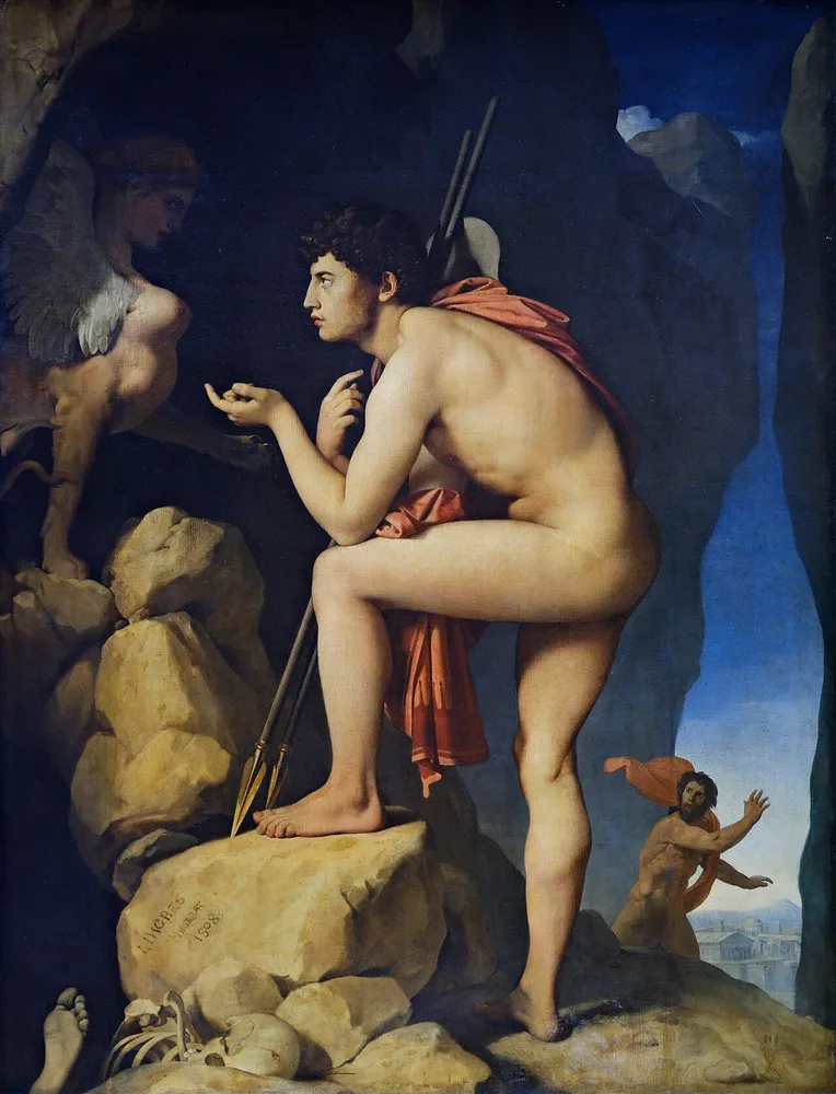 Œdipe explique l'énigme du sphinx, Jean-Auguste-Dominique Ingres, 1808