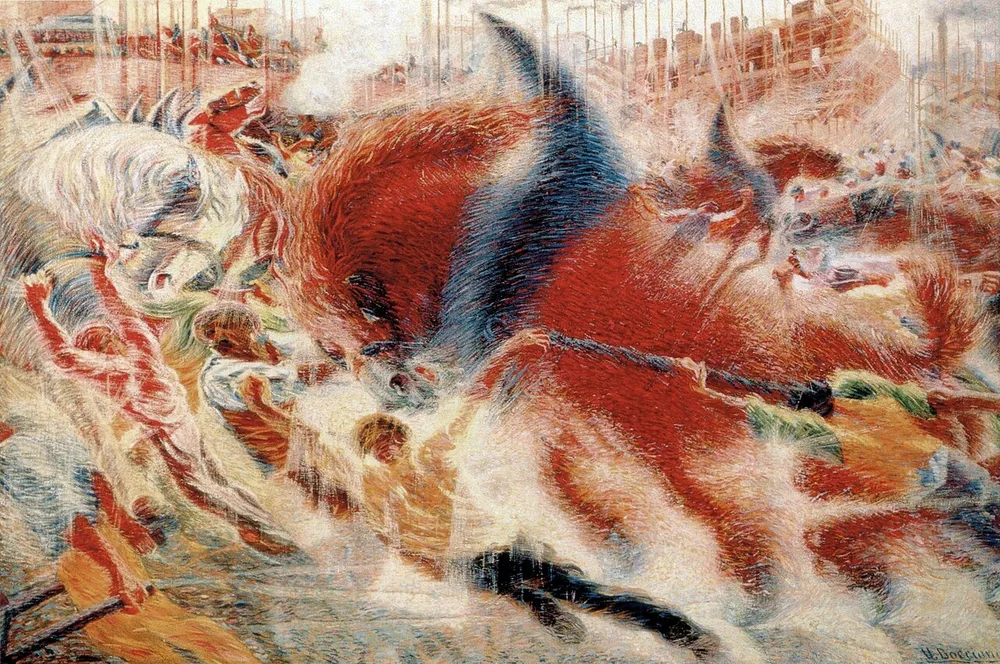 La ville se lève, Umberto Boccioni, 1910