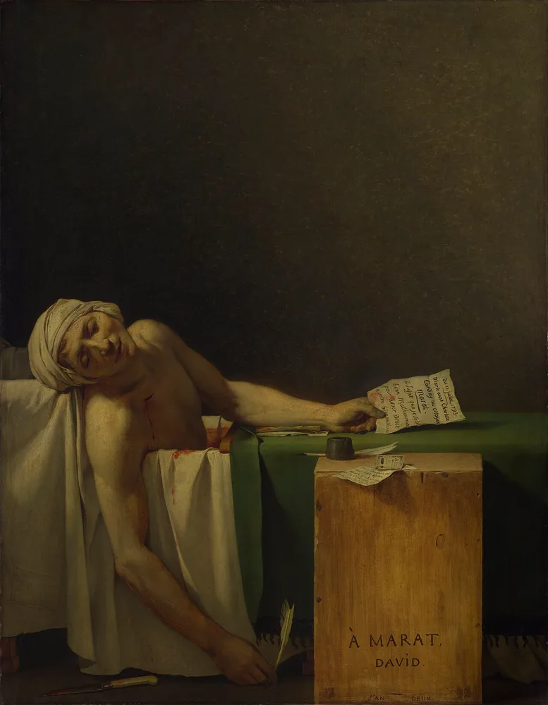 La Mort de Marat, Jacques-Louis David, 1793