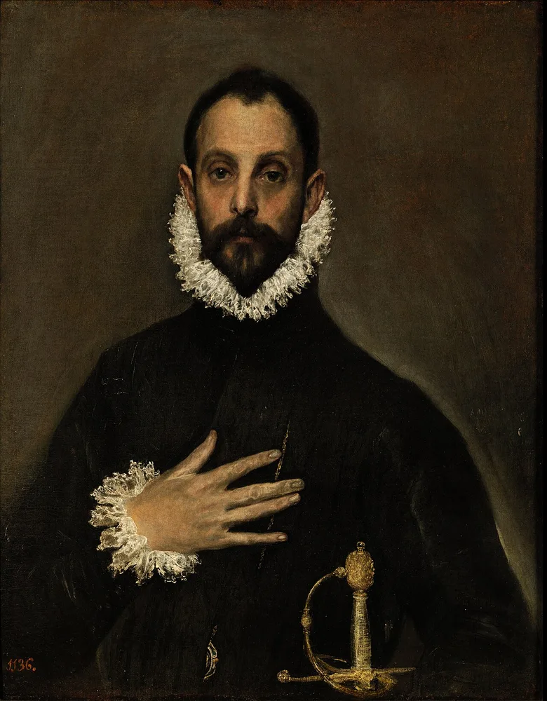 Le Gentilhomme à la main sur la poitrine, Le Greco, vers 1580