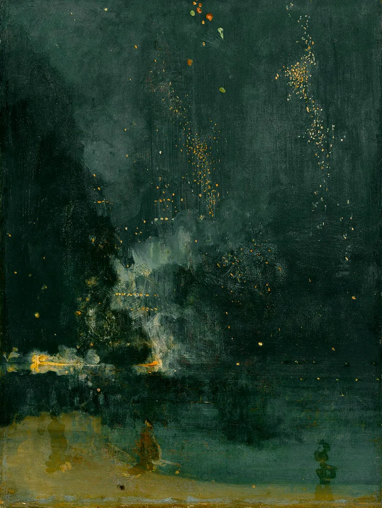 Nuit en noir et or, la fusée qui retombe, James Abbott McNeill Whistler, 1875