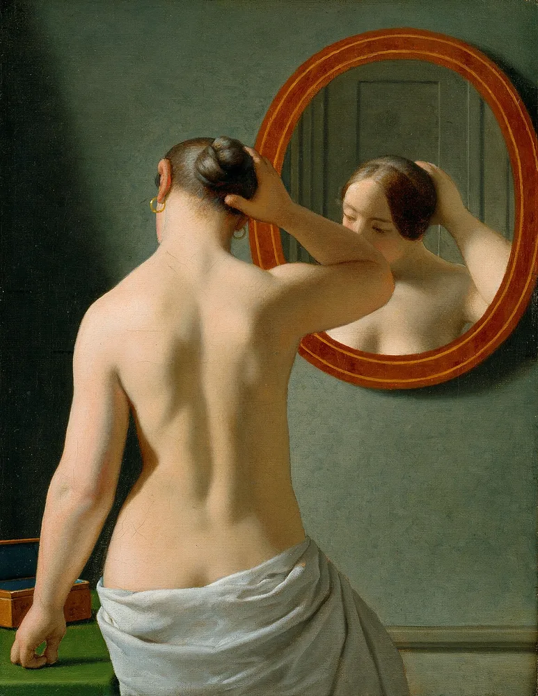 Femme au miroir, Christoffer Wilhelm Eckersberg, 1841