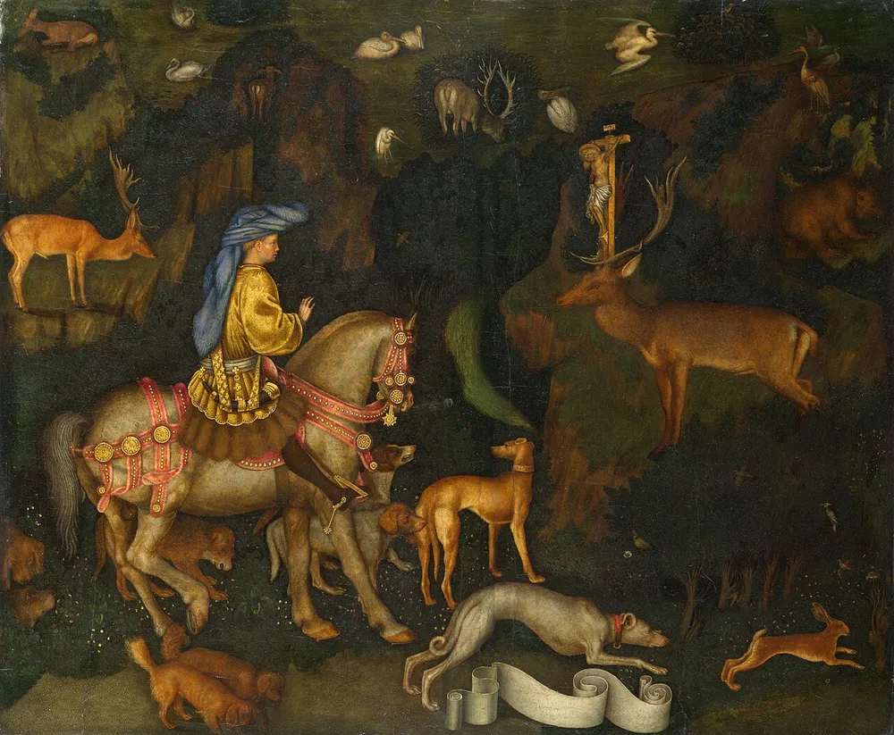 La Vision de saint Eustache, Pisanello, vers 1438-1442