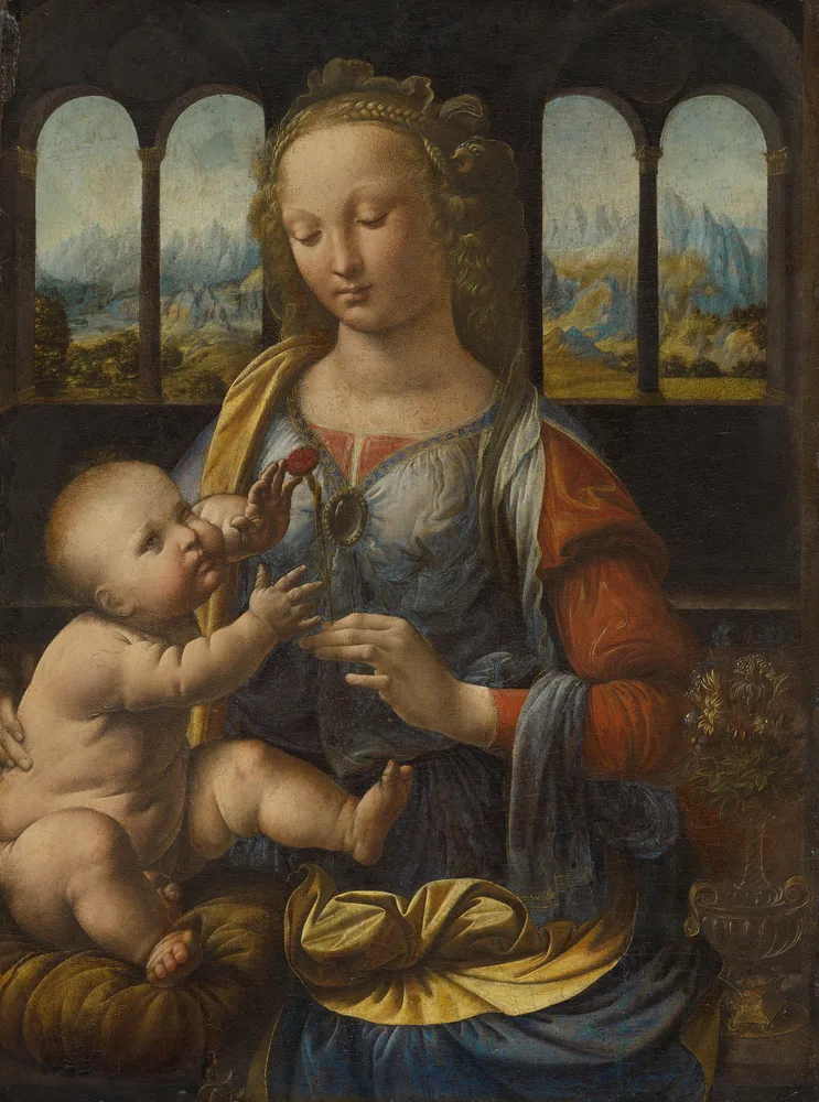 La Madone à l'œillet, Léonard de Vinci, vers 1475