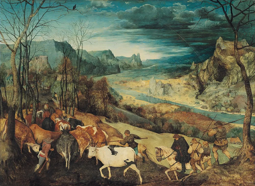 La Rentrée des troupeaux, Pieter Brueghel l'Ancien, 1565
