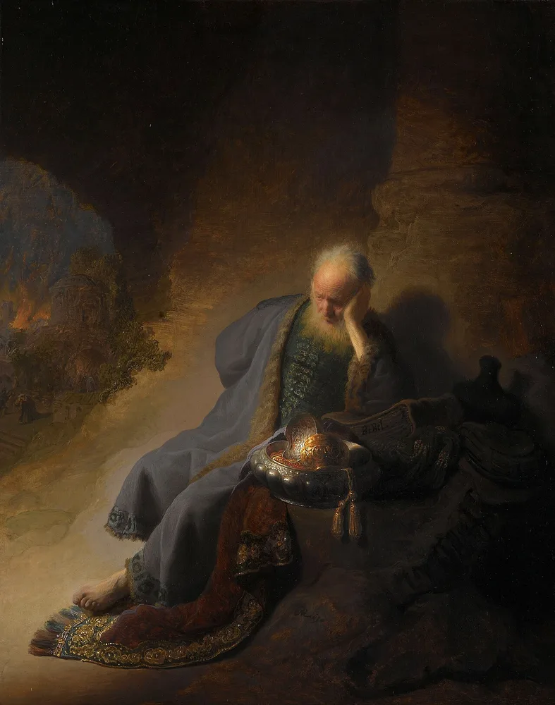 Jérémie pleurant la destruction de Jérusalem, Rembrandt, 1630
