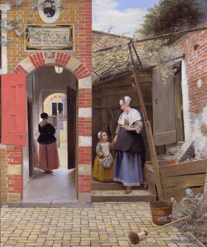 La Cour d'une maison à Delft, Pieter de Hooch, 1658