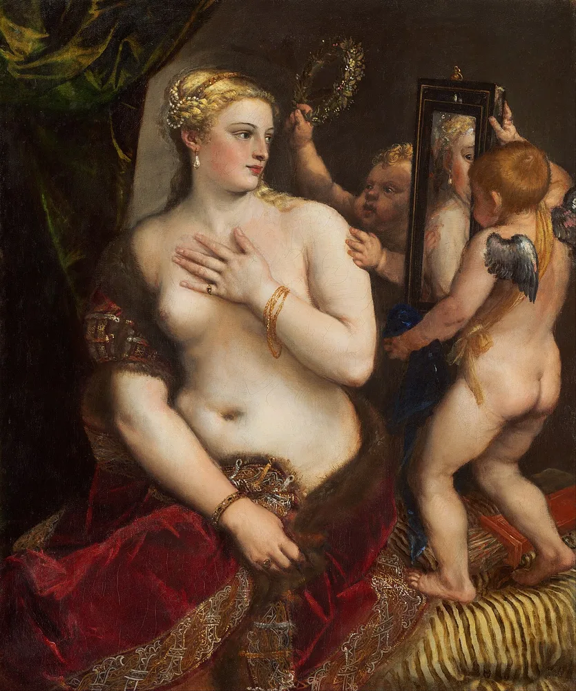 Vénus au miroir, Titien, vers 1555
