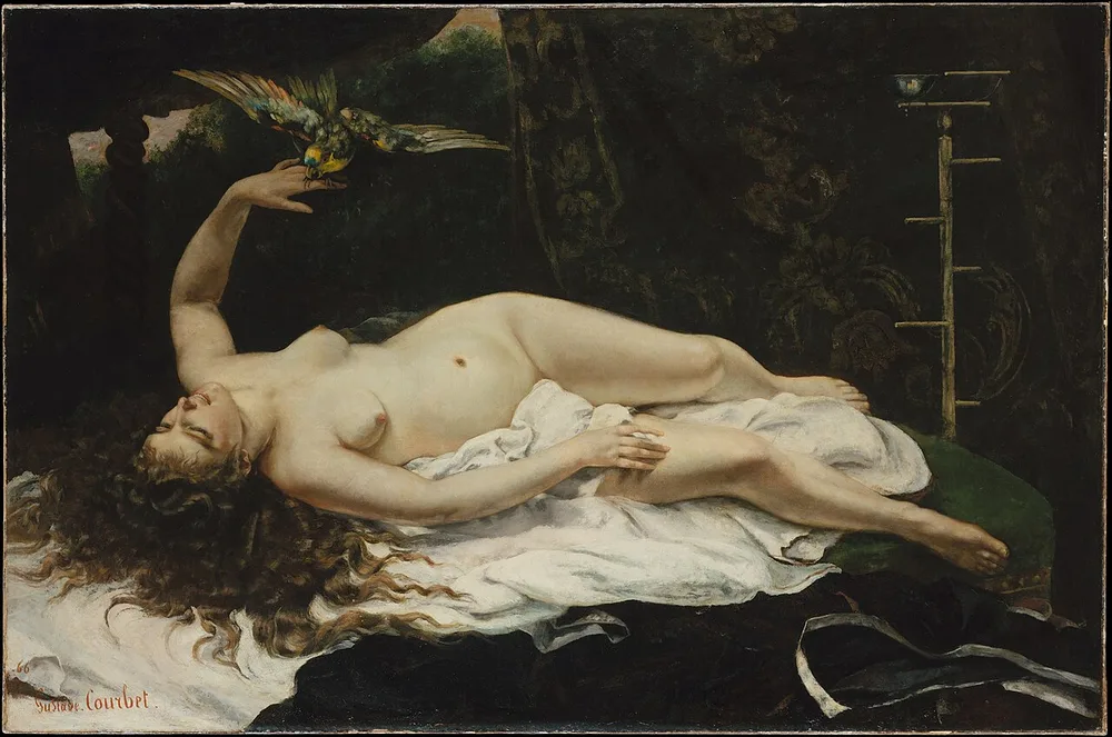 La Femme au perroquet, Gustave Courbet, 1866