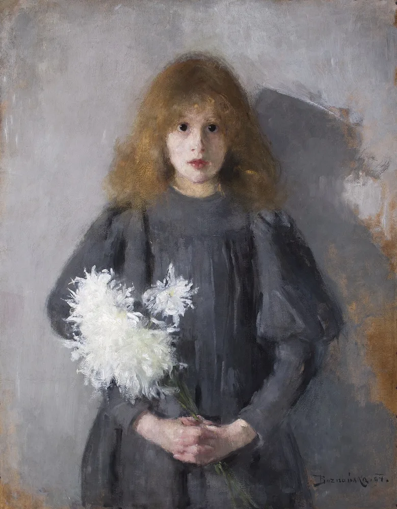 Fillette aux chrysanthèmes, Olga Boznańska, 1894