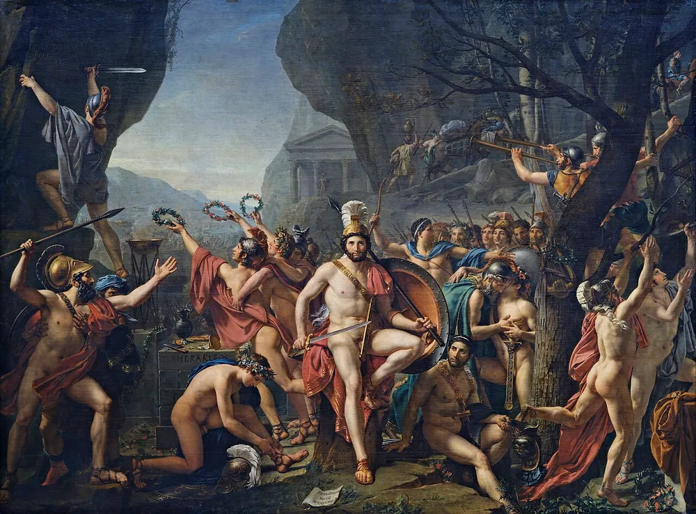Léonidas aux Thermopyles, Jacques-Louis David, 1814