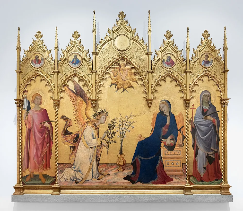 Annonciation entre les saints Ansan et Marguerite, Lippo Memmi, 1333
